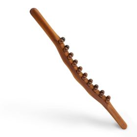 8/20 Beads Rolling Pin Universal Back Needle Massage Tendons Beech Wood Scraping Stick Point Treatment Guasha Relax Therapy Tool