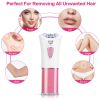 Glide Epilator For Women Cordless Women Shaver Facial Body Hair Remover Razor for Women Electric Tweezers Bikini Epilator Trimmer with LED Light
