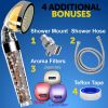 PureAction Vitamin C Shower Head Filter with Hose & Replacement Filters Hard Water Softener  Chlorine & Fluoride Filter Water Purifying Filtered Showe