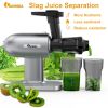 IAGREEA Horizontal Slow Juicer, An Electric Juicer For Fruits And Vegetables, Has A Reverse Function, Easy To Clean