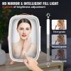 Vevor Mini Fridge for Bedroom, 6L Luxury Skin Care Fridges with Mirror and LED Light, AC/DC Cosmetic Fridge for Office Dorm Car