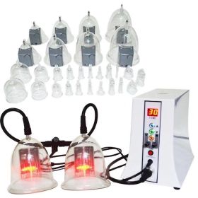 35Cups Vacuum Therapy Massage Slimming Bust Enlarger Breast Enhancement BIO body shaping buttocks butt booty Lifting machine (Standard Voltage: 110V, Plug Type: US Plug)