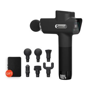 Booster M2-D Massage gun Deep Tissue Percussion Neck Back Body Massager Portable Fascia Gun Muscle Relaxation Electric Massager (Color: Black, Plug Type: Type-C)
