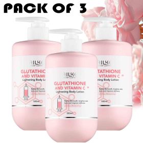 AILKE Glutathione & Vitamin C Skin Care Set, Whiten, Hydrate, Moisturizing, Skin Glowing, Even Skin Tone, For Men and Women (Color: 3 Pack Lotion)