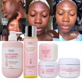 AILKE Routine Skin Care, For Smooth, Radiant Skin, Brightens, Moisturizing, Hydrate, With Organic Vitamin C, For Men and Women (Color: 5 in 1 set)