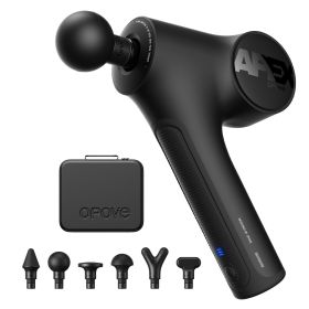 Opove Massage Gun Fascia Percussive Muscle Massager 14.5mm Newest, for Back Pain Relief Workout Recovery in Gym Home Office (Color: Apex Black, Plug Type: US Plug)