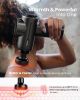 Massage Gun with Heat, Mini Percussion Deep Tissue Massager, Handheld Muscle Massager Gun for Athletes, 5 Heads,